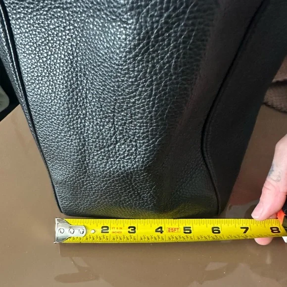 Coach Black Pebbled Leather Shoulder Bag - Picture 9 of 9